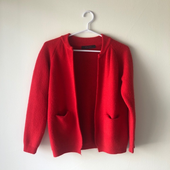 Varsity Vintage Style Red Cardigan